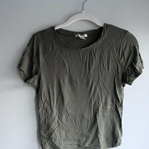 Bozzolo Army Green Short Sleeve Top